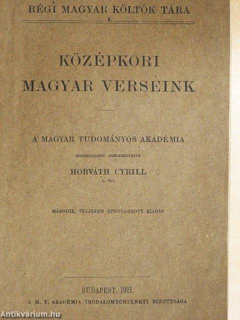 Középkori magyar verseink