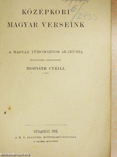 Középkori magyar verseink