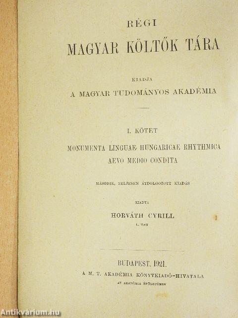 Középkori magyar verseink