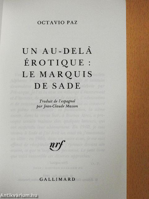 Un au-delá érotique: le marquis de Sade