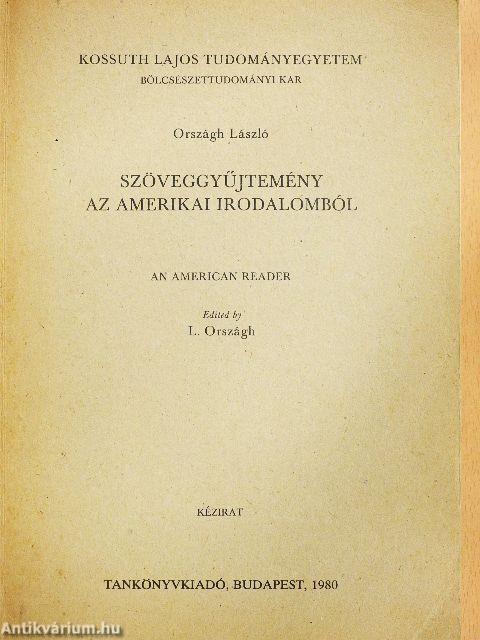 Szöveggyűjtemény az amerikai irodalomból