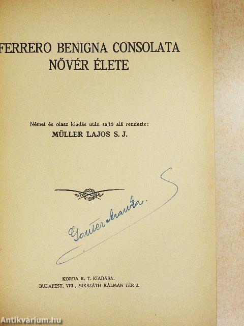 Ferrero Mária Benigna Consolata nővér élete