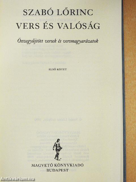 Vers és valóság I-II.