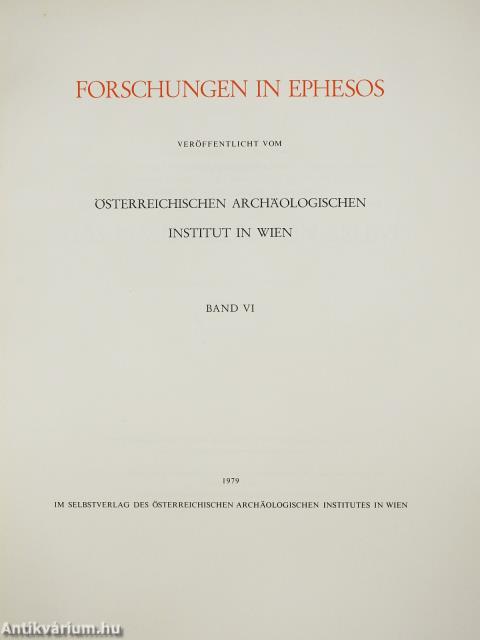 Forschungen in Ephesos VI
