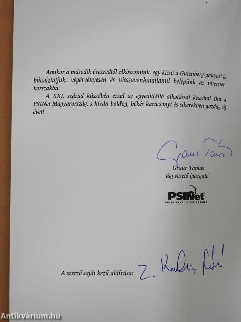 Fogpiszkáló a hálózaton (kétszeresen aláírt példány)