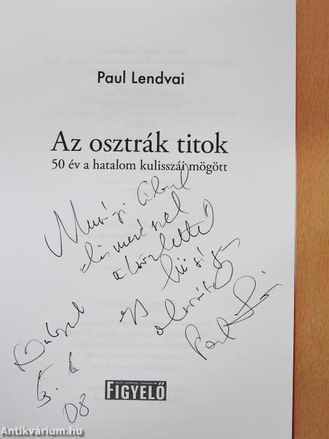 Az osztrák titok (dedikált példány)