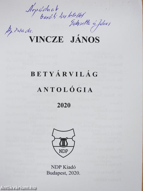 Betyárvilág Antológia 2020 (kétszeresen dedikált példány)