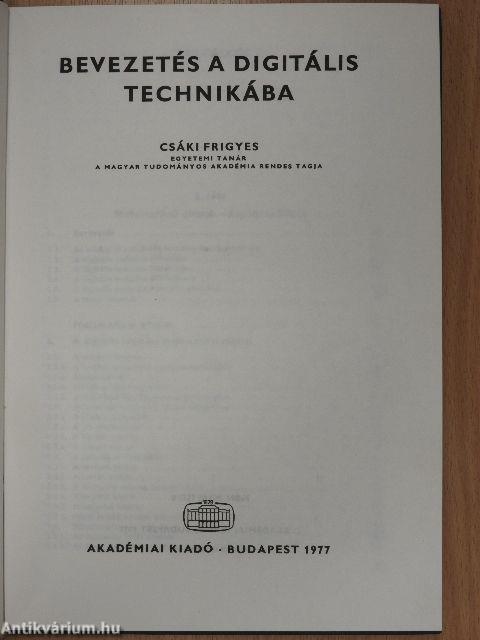 Bevezetés a digitális technikába