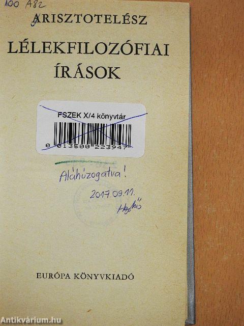 Lélekfilozófiai írások