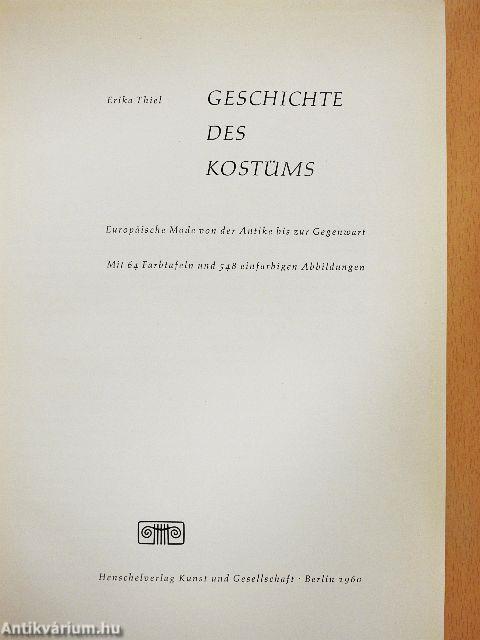 Geschichte des Kostüms