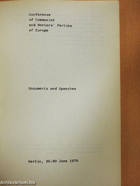 Conference of Communist and Workers' Parties of Europe