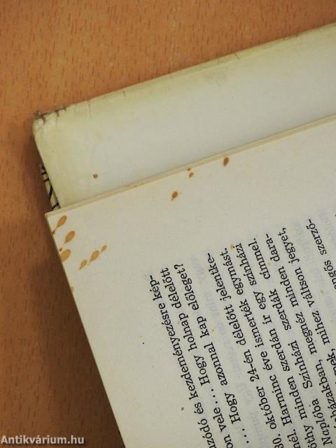 Bal négyes páholy (dedikált példány)