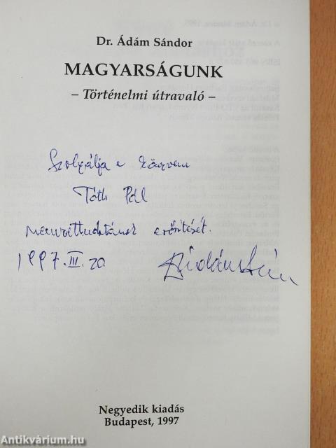 Magyarságunk (dedikált példány)