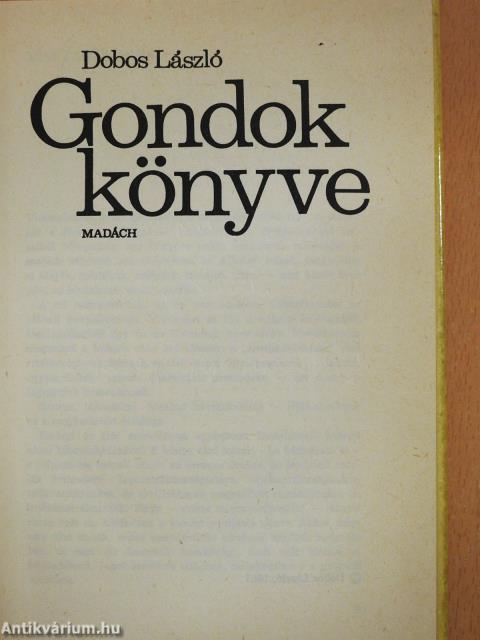 Gondok könyve (dedikált példány)