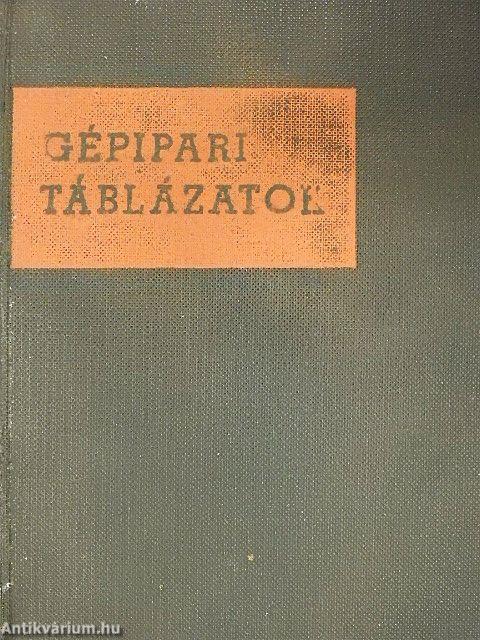 Gépipari táblázatok