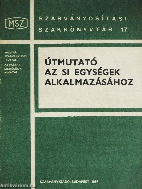 Útmutató az SI egységek alkalmazásához