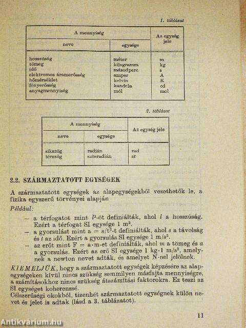 Útmutató az SI egységek alkalmazásához