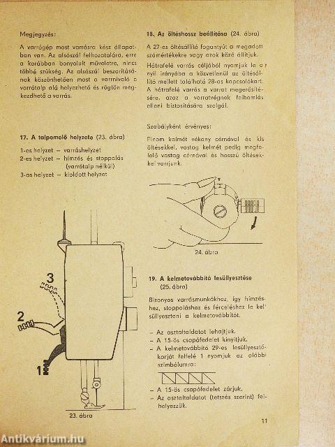 Columba 4530 NP-as típusú háztartási varrógép kezelési utasítás