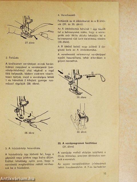 Columba 4530 NP-as típusú háztartási varrógép kezelési utasítás