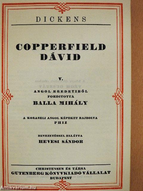 Copperfield Dávid I-VI.