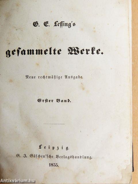G. E. Lessing's gesammelte Werke I-II (gótbetűs)