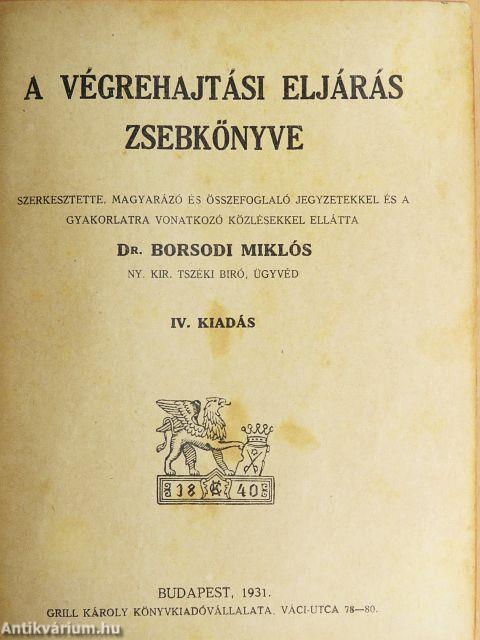 A végrehajtási eljárás zsebkönyve