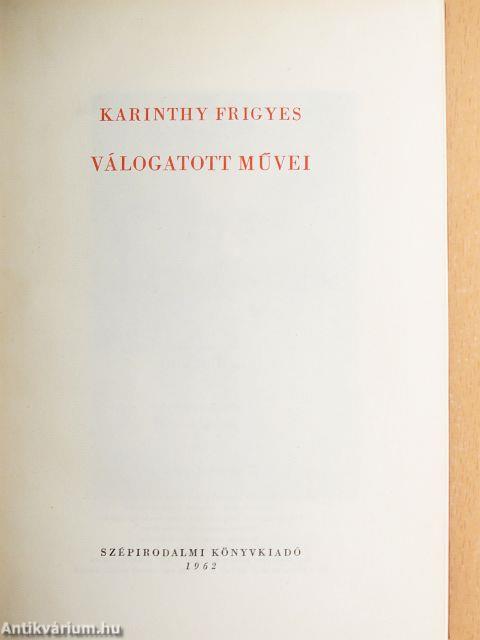 Karinthy Frigyes válogatott művei