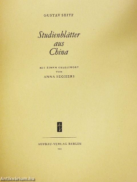Studienblätter aus China