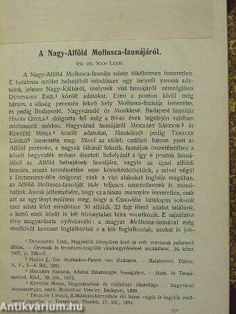 A Nagy-Alföld Mollusca-faunájáról/Magyarország Helicidái