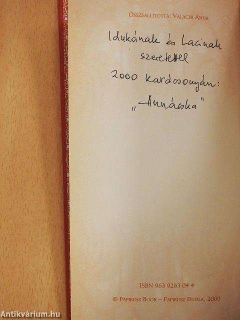 Ámor kínja, mámora (dedikált példány)