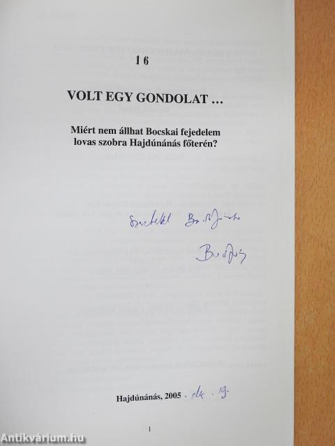 Volt egy gondolat...(dedikált példány)