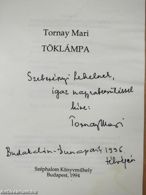 Töklámpa (dedikált példány)