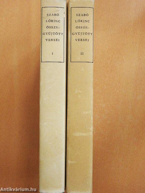 Szabó Lőrinc összegyűjtött versei I-II.