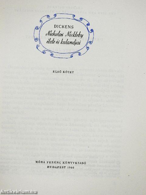 Nicholas Nickleby élete és kalandjai I-II.