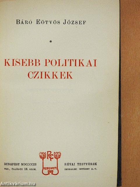 Kisebb politikai czikkek