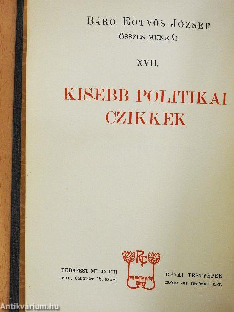 Kisebb politikai czikkek
