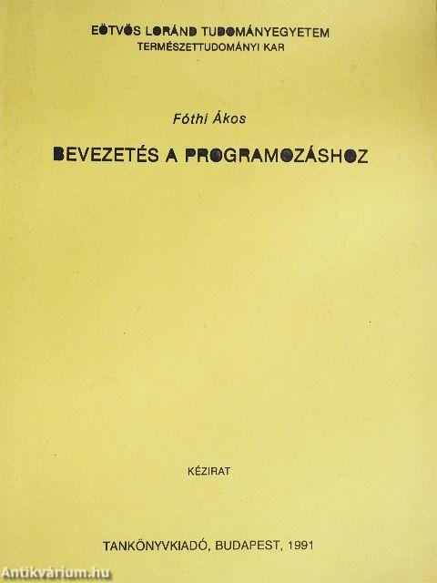 Bevezetés a programozáshoz