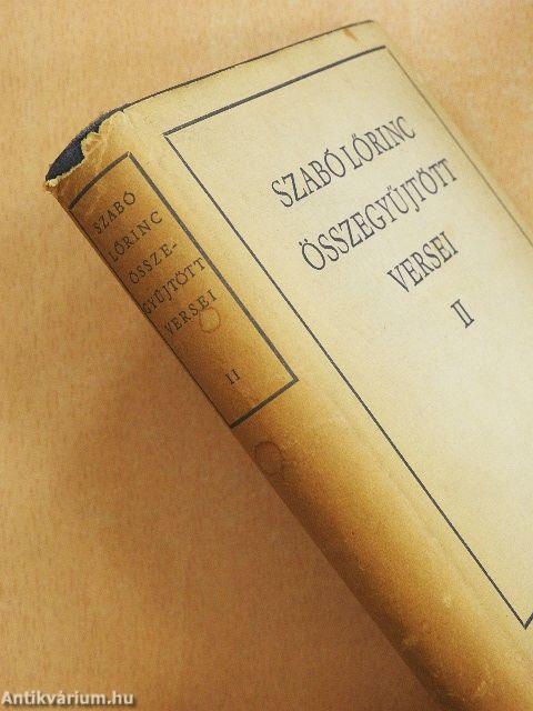Szabó Lőrinc összegyűjtött versei I-II.