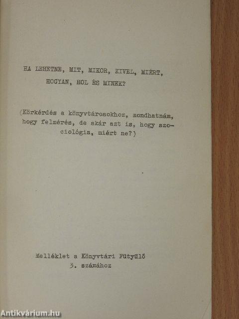 Könyvtári Fütyülő 3.