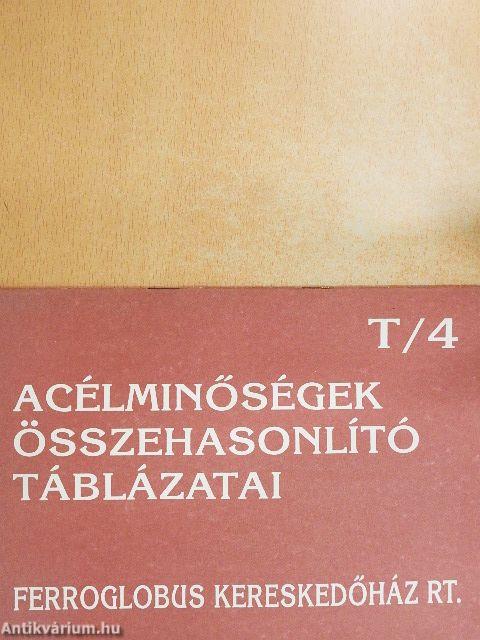 Acélminőségek összehasonlító táblázatai T/4