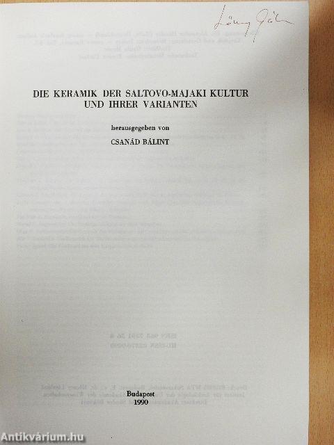 Die Keramik der Saltovo-Majaki kultur und ihrer varianten