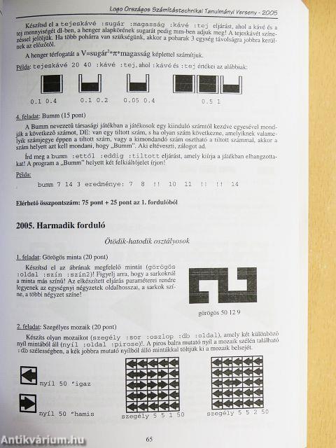 Logo versenyfeladatok tára 2003-2007 II.