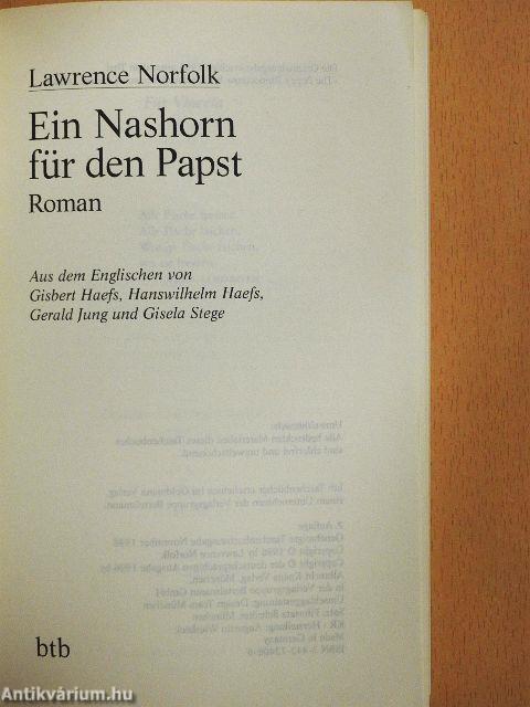 Ein Nashorn für den Papst