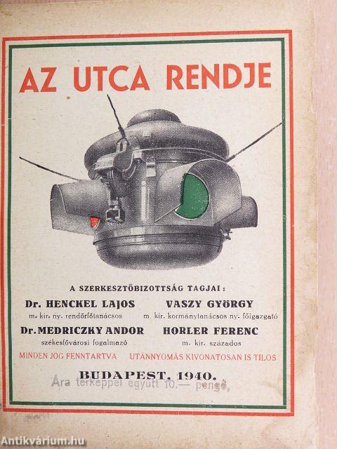 Az utca rendje 1940