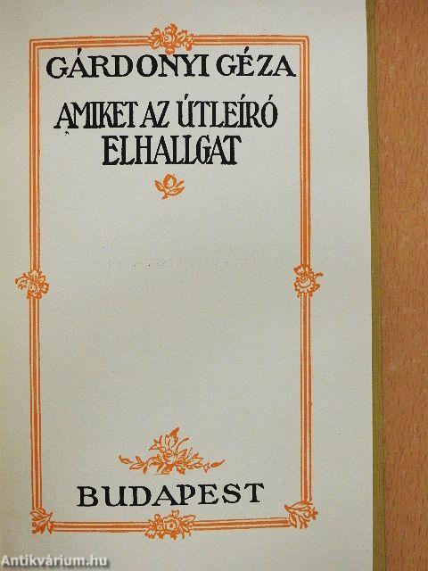 Amiket az útleíró elhallgat