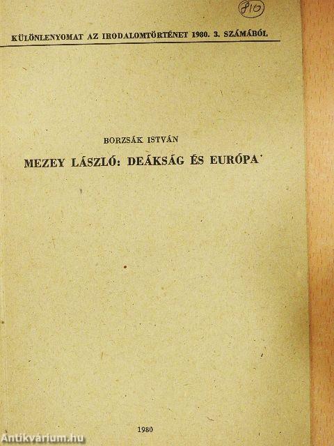 Mezey László: Deákság és Európa