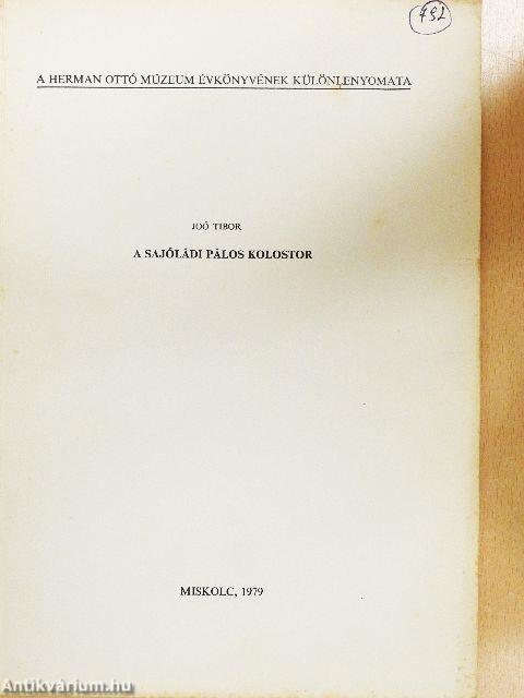 A sajóládi Pálos kolostor