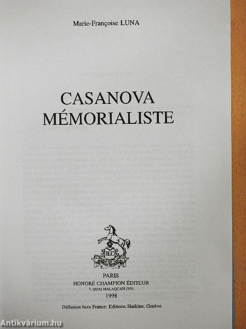 Casanova Mémorialiste