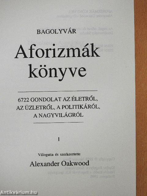 Aforizmák könyve I. (töredék)