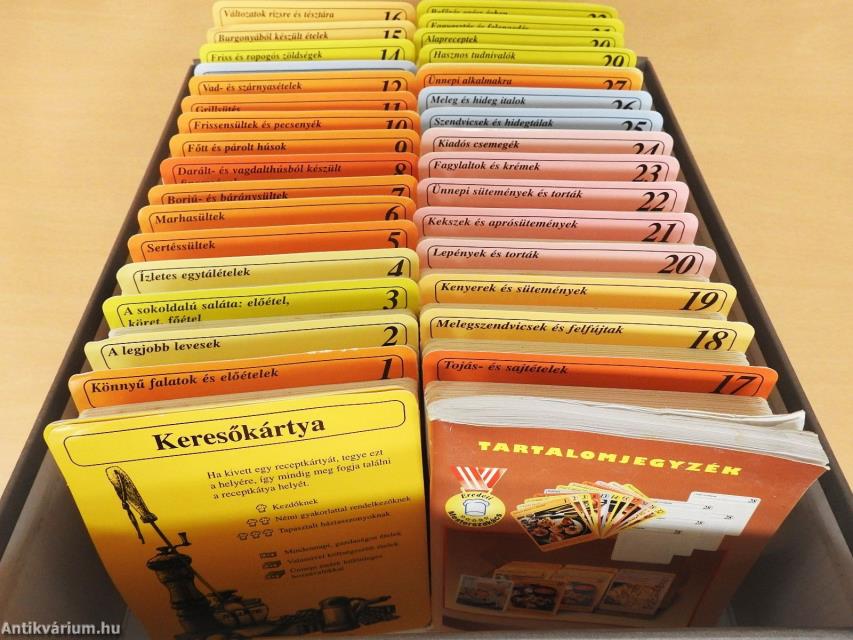 Mesterszakács receptkártya gyűjtemény